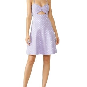 Ronny Kobo Collection Lilac Mini Dress with White Dots